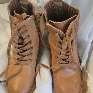 Sam Edelman Kids Brown Lace-Up Boots